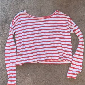 Aeropostale Stripped Long Sleeve Crop